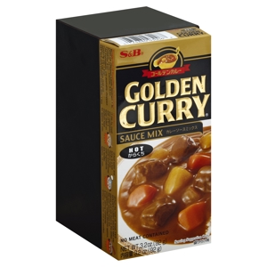 S & B Sauce Mix, Golden Curry, Hot, 3.2 oz (92 g)