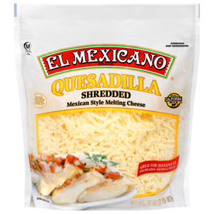 El Mexicano Melting Cheese, Mexican Style, Quesadilla, Shredded, 32 oz (2 lb) 907 g