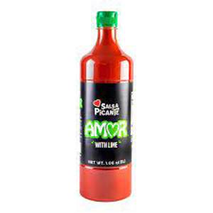 Amor Salsa Picante Con Limon, 33 oz