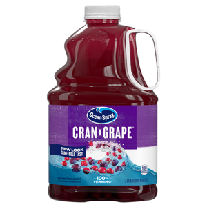 Ocean Spray Juice Drink, Grape Cranberry Flavored, 101.4 fl oz (3 l)