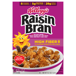 Raisin Bran High Fiber Cereal, 16.1 oz (1 lb 0.1 oz) 456 g