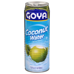 Goya Coconut Water with Pulp, 17.6 fl oz (1.1 pt) 520 ml