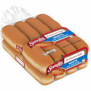 Sara Lee Hot Dog Buns, Restaurant Style, White, 16 buns [28 oz (1 lb 12 oz) 794 g]
