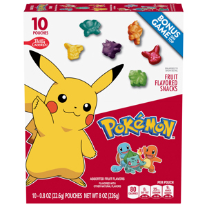 Betty Crocker Pokemon Assorted Fruit Flavors Fruit Flavored Snacks, 10 - 0.8 oz (22.6 g) pouches [8 oz (226 g)]