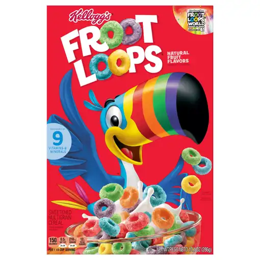 Kellogg's Froot Loops Jumbo Snax, Cereal Snacks, Original, 12 Ct, 5.4 Oz