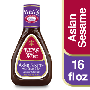 Ken's Steak House Dressing & Marinade, with Ginger & Soy, Asian Sesame, 16 fl oz (1 pt) 473 ml