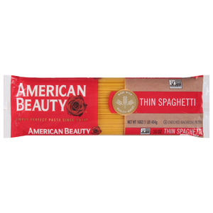 American Beauty Spaghetti, Thin, 16 oz (1 lb) 454 g