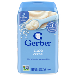 Gerber Supported Sitter 1st Foods Rice Cereal, 8 oz (227 g)