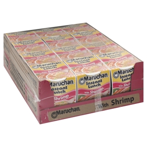 Maruchan Noodle Soup, with Shrimp, Ramen, 12 - 2.25 oz cup