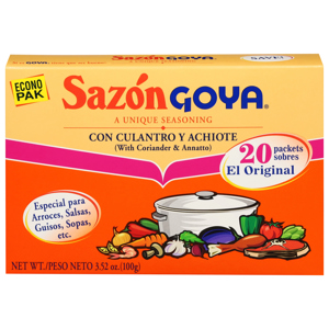 Sazon Goya Seasoning, with Coriander & Annatto, 20 packets [3.52 oz (100 g)]
