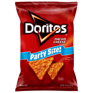 Doritos Tortilla Chips, Nacho Cheese Flavored, Party Size, 14.5 oz (411 g)