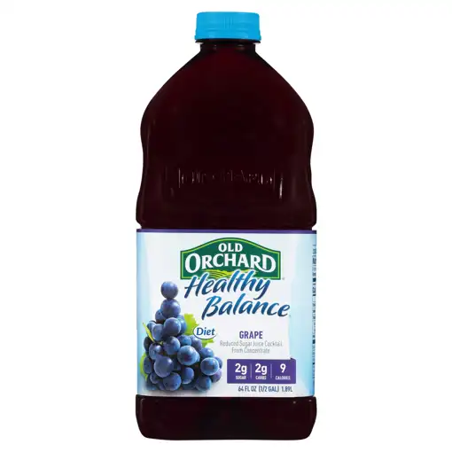 Old Orchard Juice Cocktail, Diet, Grape, 64 fl oz gal) l