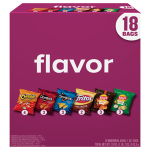 Frito Lay Assorted Snack Mix, 18 - 1 oz bags [18 oz (1 lb 2 oz) 510.3 g]