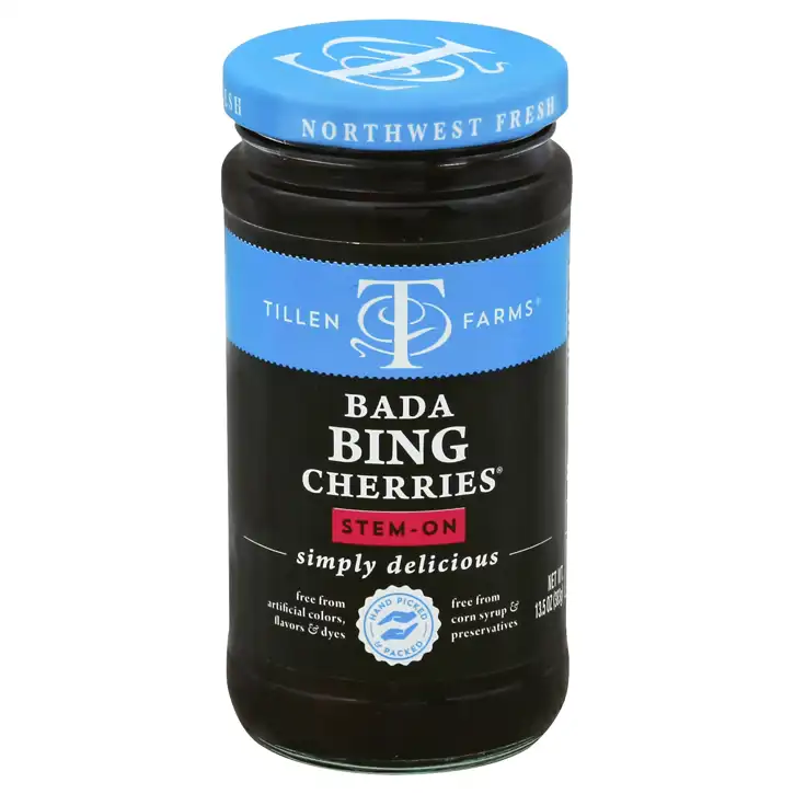 Tillen Farms Cherries, Bada Bing, Stem-on, 13.5 Oz (383 G