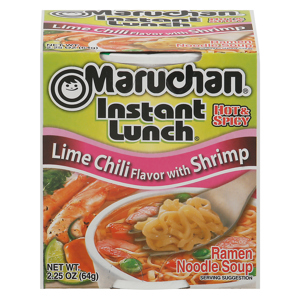 Maruchan Ramen Noodle Soup, Lime Chili Flavor with Shrimp, Hot & Spicy, 2.25 oz (64 g)
