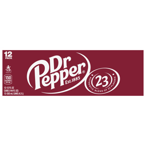 Dr Pepper Soda, 12 Pack, 12 - 12 fl oz (355 ml) cans [144 fl oz (4.3 l)]