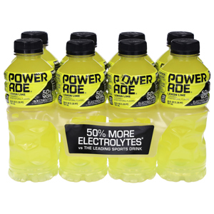 Powerade Lemon Lime Sports Drink, 8 - 20 fl oz (1.25 pt) 591 ml bottles