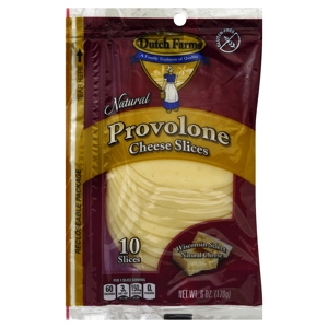 Dutch Farms Cheese Slices, Natural Provolone, 10 slices [6 oz (170 g)]
