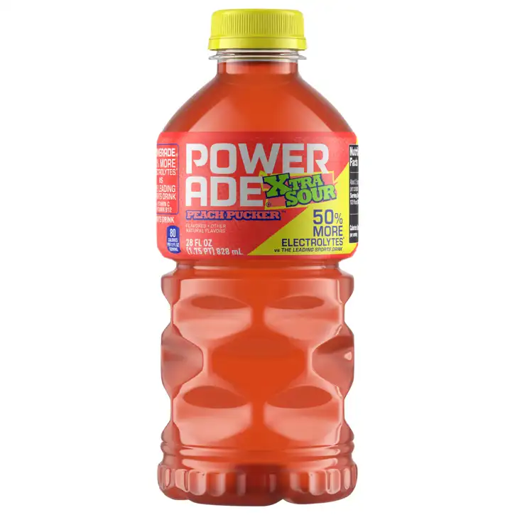 Powerade Xtra Sour Peach Pucker Sports Drink, 28 Fl Oz (1.75 Pt