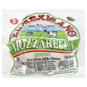 El Mexicano Cheese, Mozzarella, Part Skim Milk, 16 oz (453 g)