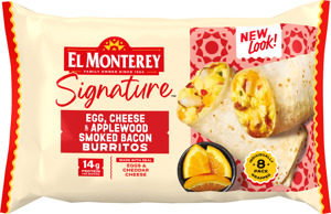 El Monterey Burritos, Egg, Applewood Smoked Bacon & Cheese, 8 burritos [36 oz (2.25 lbs)]