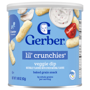 Gerber Crawler (8+ Months) Veggie Dip Lil' Crunchies, 1.48 oz (42 g)