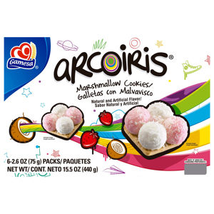 Gamesa Marshmallow Cookies, 6 - 2.6 oz (75 g) packs [15.5 oz (440 g)]