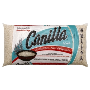 Canilla Rice, Enriched, Extra Long Grain, 48 oz (3 lb) 1.36 kg