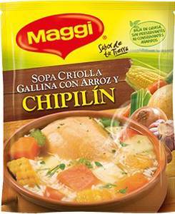 Maggi Sopa Criolla Gallina Con Arroz y Chipilin, 2.01 oz (57g)