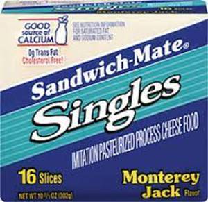 Sandwich-Mate Singles, Monterey Jack Flavor, 16 Slices, 10.67 oz