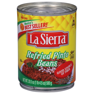 La Sierra Pinto Beans, Refried, 20.5 oz (1 lb 4.5 oz) 580 g