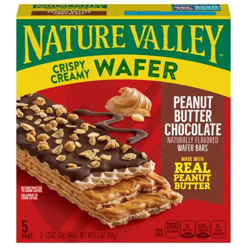 Dry Goods & Pasta  Specials – Metcalfe's Hilldale – Nature Valley Wafer  Bars, Peanut Butter Chocolate, Crispy Creamy, 5 - 1.3 Oz (36 G) Bars [6.5  Oz (184 G)]