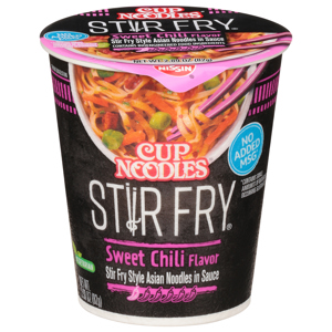 Nissin Asian Noodles in Sauce, Sweet Chili Flavor, Stir Fry, 2.89 oz (82 g)