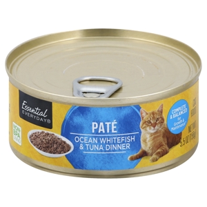 Essential Everyday Cat Food, Pate, Ocean Whitefish & Tuna Dinner, 5.5 oz (156 g)