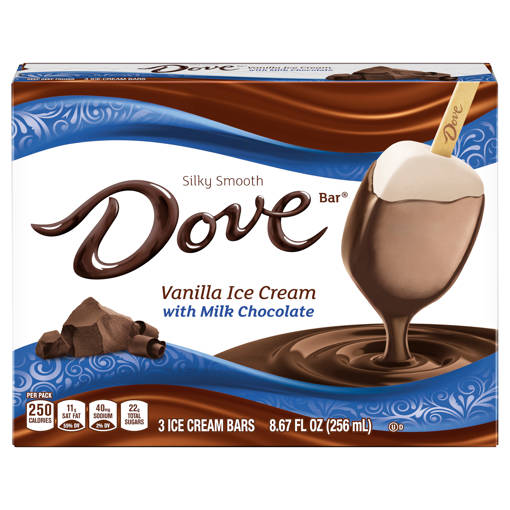 Welcome Canyon Lake 79 Dove Ice Cream Bars Vanilla With Milk Chocolate 3 Ice Cream Bars 8.67 Fl Oz 256 Ml