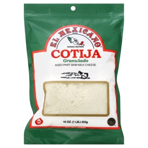 El Mexicano Cheese, Aged Part Skim Milk Cheese, Granulado, Cotija, 16 oz (1 lb) 453 g
