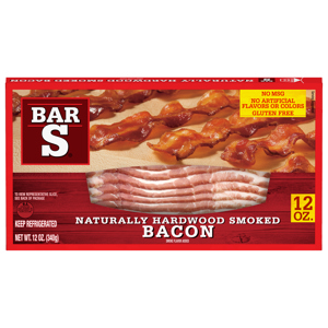Bar S Naturally Hardwood Smoked Bacon, 12 oz (340 g)
