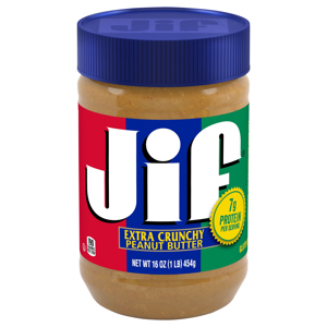 Jif Extra Crunchy Peanut Butter, 16 oz (1 lb) 454 g