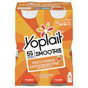 Yoplait Smoothie Peach Mango, 4 - 7 oz
