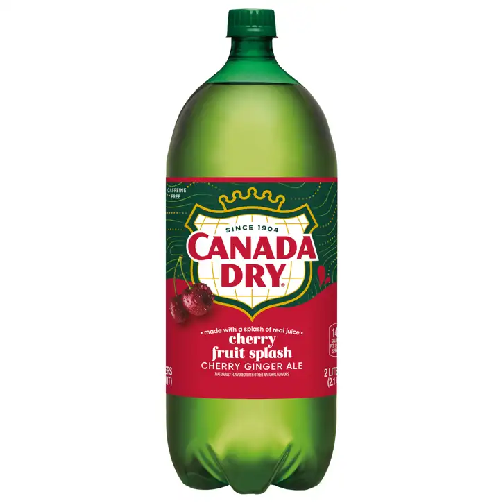 Canada Dry Cherry Fruit Splash Ginger Ale, 2 Liters (2.1 Qt