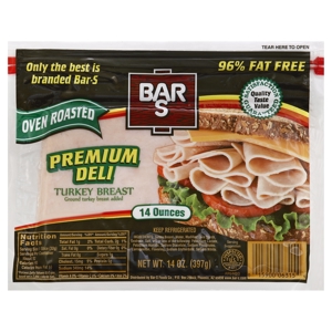 Bar S Turkey Breast, Premium Deli, Oven Roasted, 14 oz (397 g)