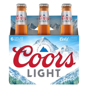 Coors Light Beer, 6 - 12 fl oz bottles