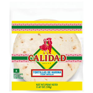 Calidad Soft Taco Flour Tortillas, 8 tortillas [11.67 oz (330 g)]