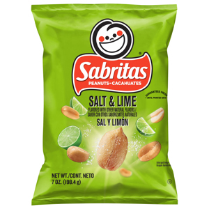 Sabritas Peanuts, Salt & Lime, 7 oz (198.4 g)
