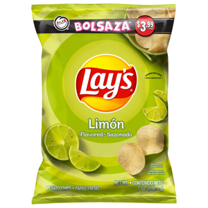 Lay's Potato Chips, Limon Flavored, 7 oz (198.4 g)