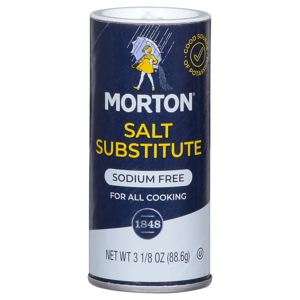 Morton Salt Substitute, Sodium Free, 3.12 oz (88.6 g)