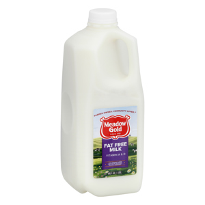 Meadow Gold Milk, Fat Free, half gal (1.89 l)