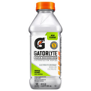 Gatorlyte Rapid Rehydration Tropical Coconut Electrolyte Beverage, 20 fl oz (1.25 pt) 591 ml