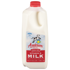 Anderson Dairy Vitamin D Milk 0.50 Gal, 0.5gal
