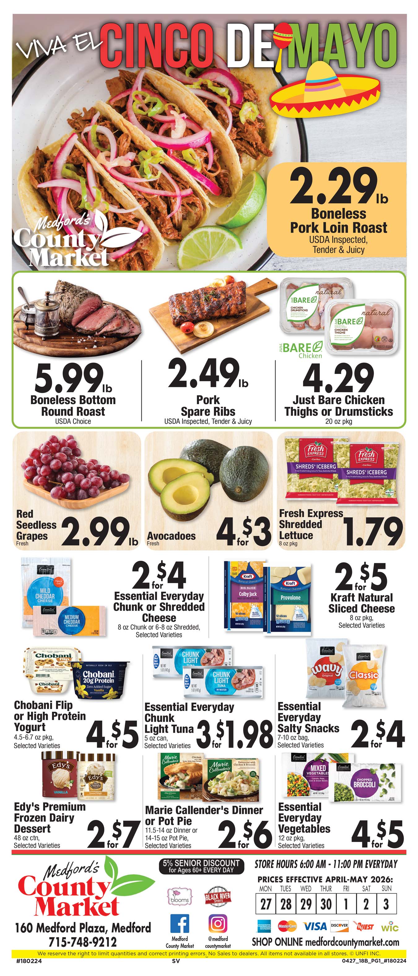 Weekly Ad Flyer – Medford County Market – Andre Moscato, Peach, 750 Ml